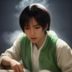 草妈妈内容编辑部数据分析师王思远的专业形象照，理性专注，数据分析氛围，蓝白色调